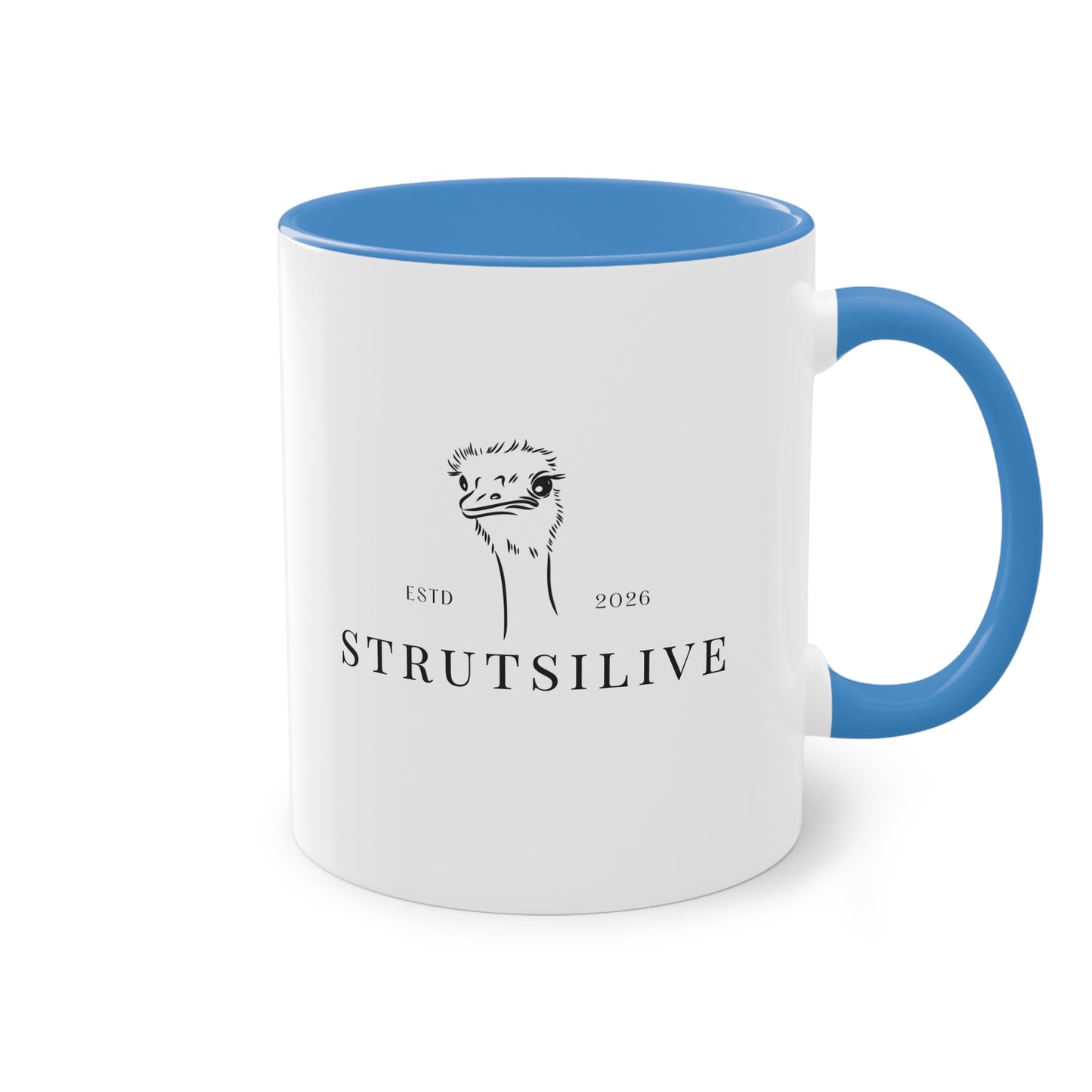 Kahvikuppi logolla — Strutsilive