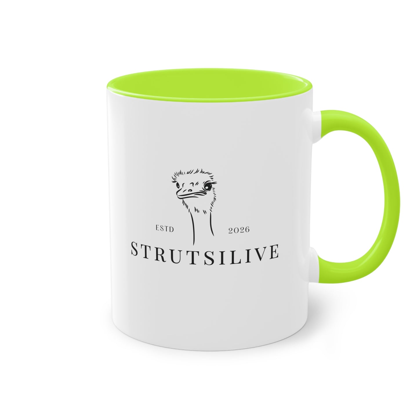 Kahvikuppi logolla — Strutsilive