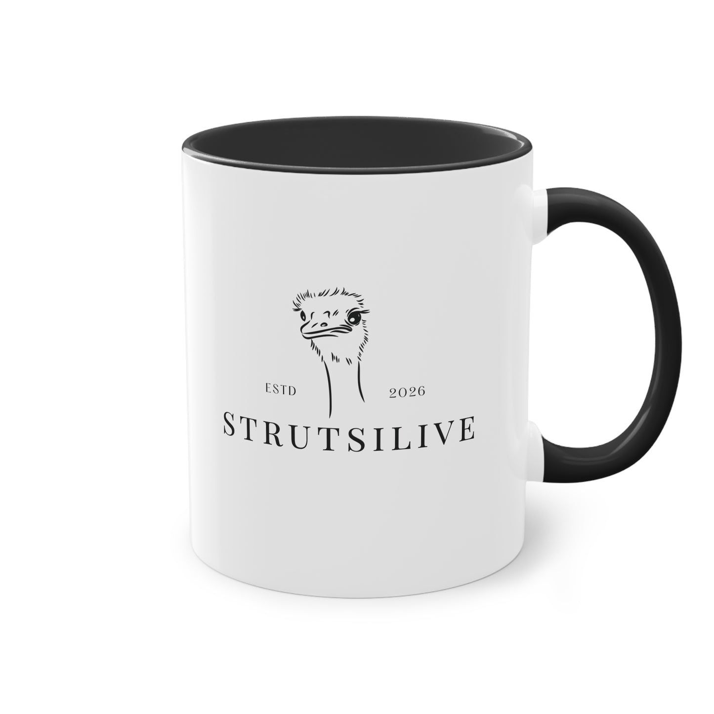 Kahvikuppi logolla — Strutsilive