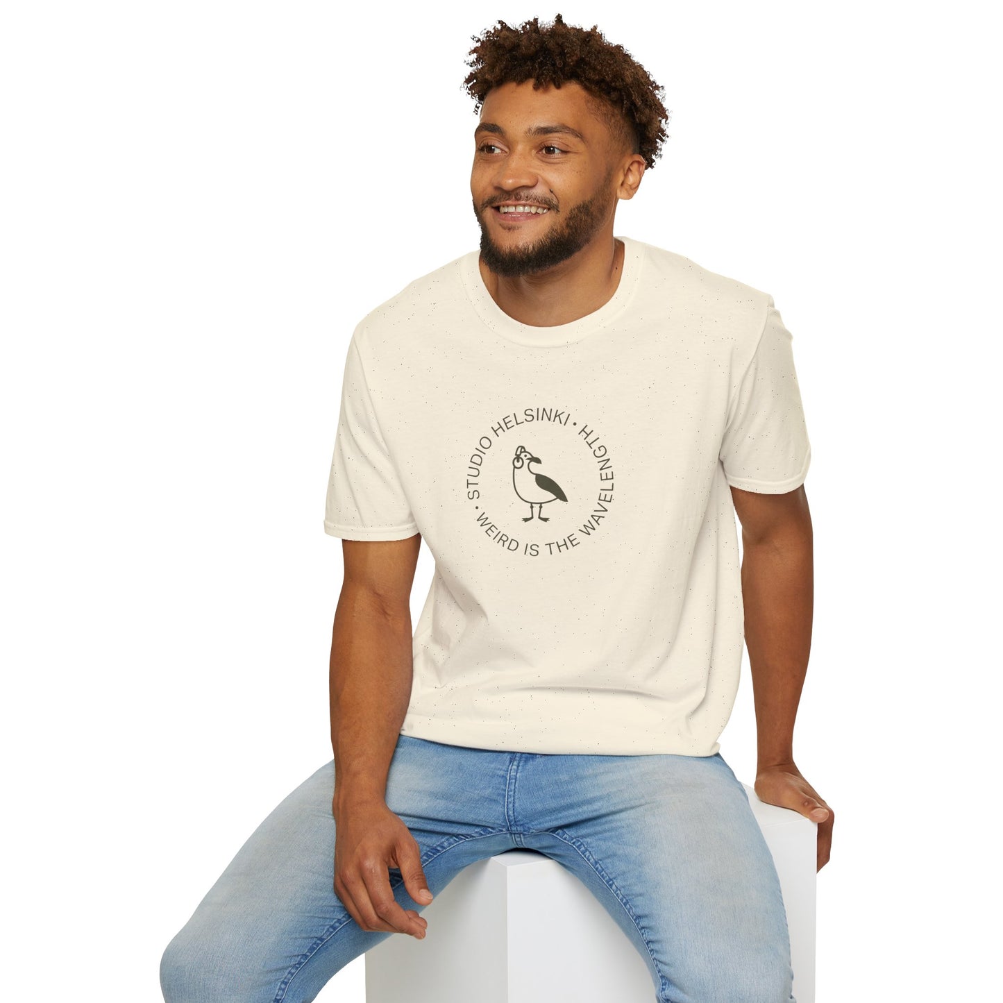 “Weird Is the Wavelength” Seagull T-Shirt — Studio Helsinki Crew Tee