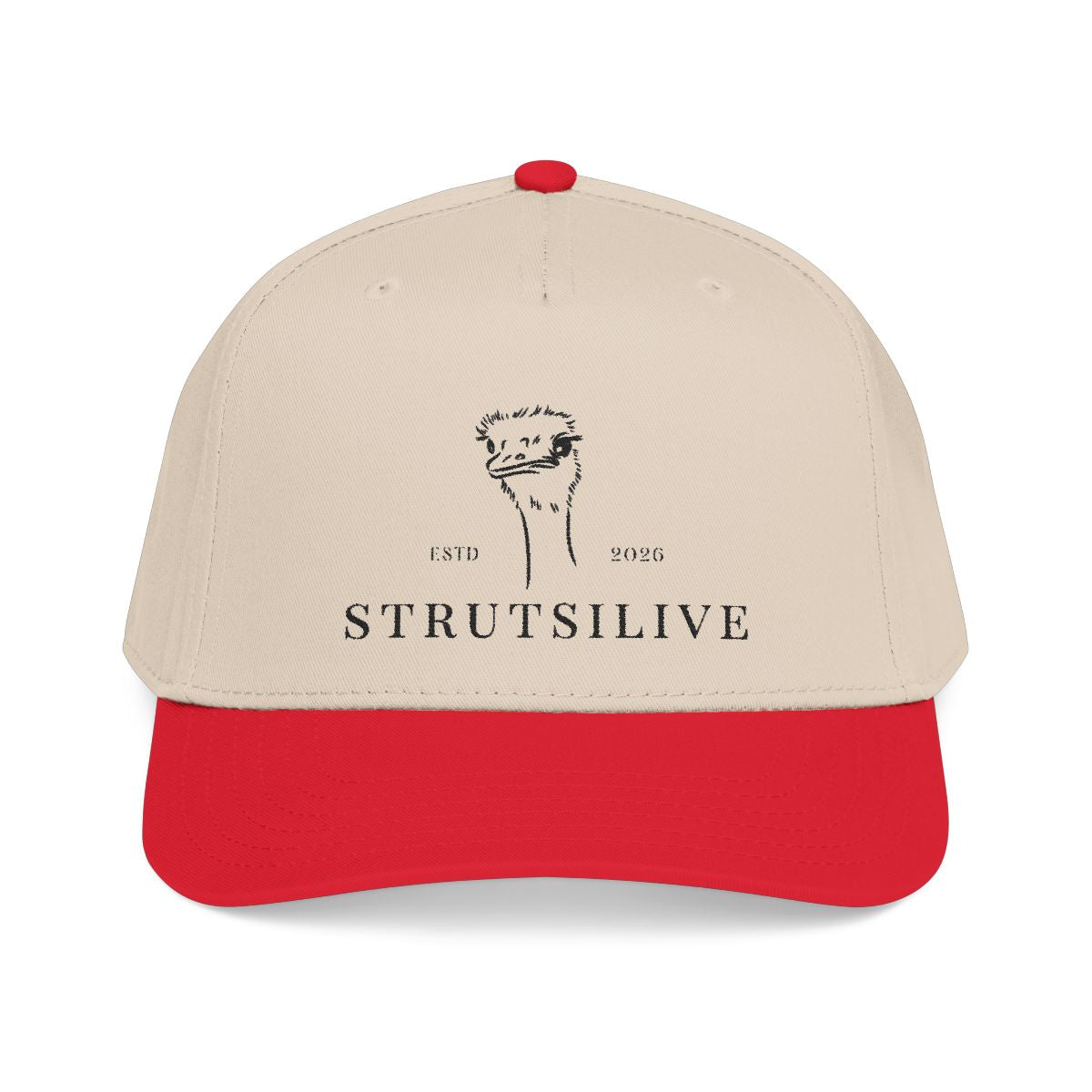 Lippis brodeerauksella — Strutsilive